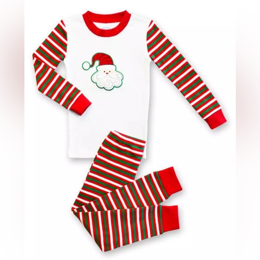 Sara’s Prints Santa Christmas Long Sleeve Pajamas
